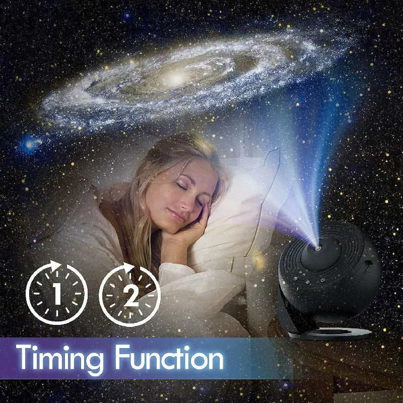 Galaxy Projector Starry Sky Night Light – 360° Rotating Planetarium Lamp for Kids & Room Decor