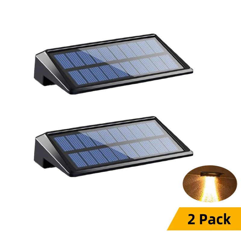 2-Pack Solar Wall Lights - Outdoor Waterproof LED Fence & Deck Lights for Yard and Pathway