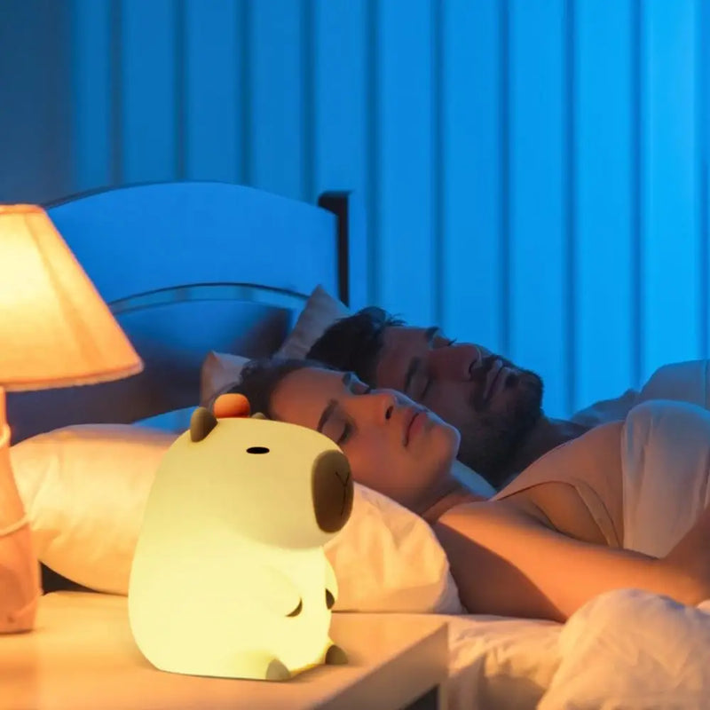 Capybara Night Light USB Rechargeable Silicone Touch Lamp for Kids & Adults