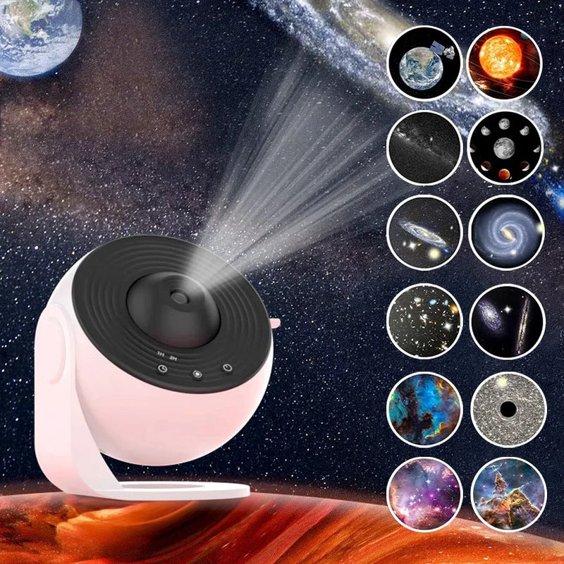 Galaxy Projector Starry Sky Night Light – 360° Rotating Planetarium Lamp for Kids & Room Decor