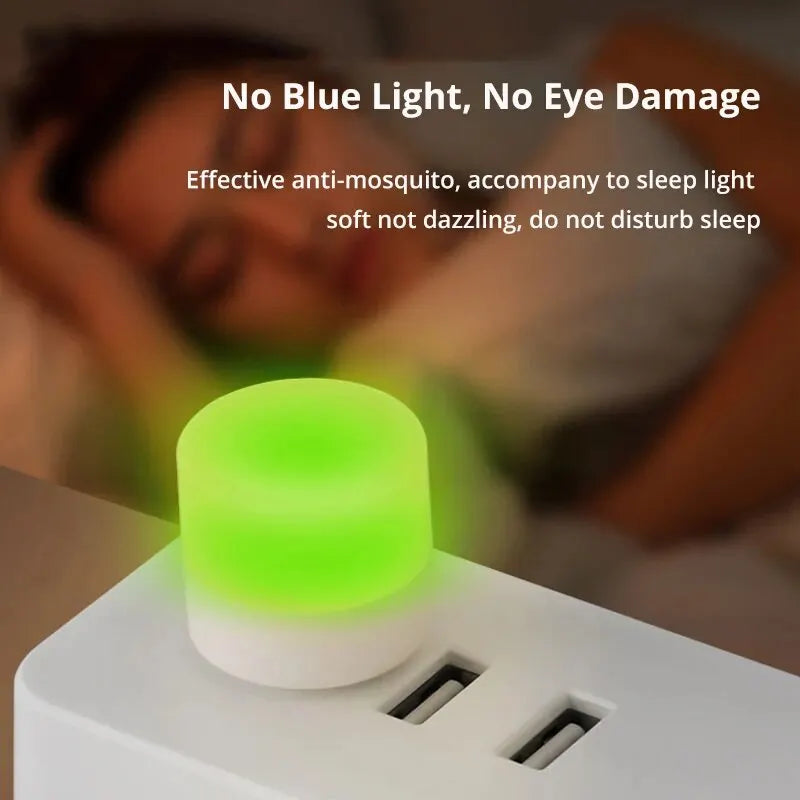 3Pcs USB Mosquito Repellent Night Light – LED Portable Mini Lamp for Bedroom, Home, and Travel