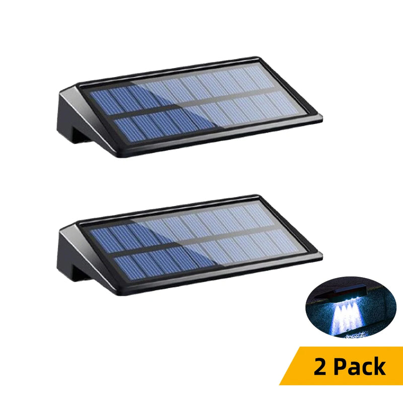 2-Pack Solar Wall Lights - Outdoor Waterproof LED Fence & Deck Lights for Yard and Pathway