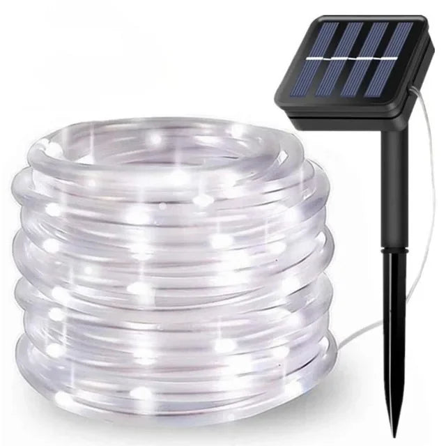 30M 300 LED Solar Rope Light - Outdoor Waterproof Fairy Lights for Christmas & Garden Decor