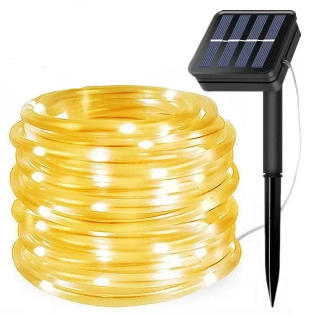 30M 300 LED Solar Rope Light - Outdoor Waterproof Fairy Lights for Christmas & Garden Decor