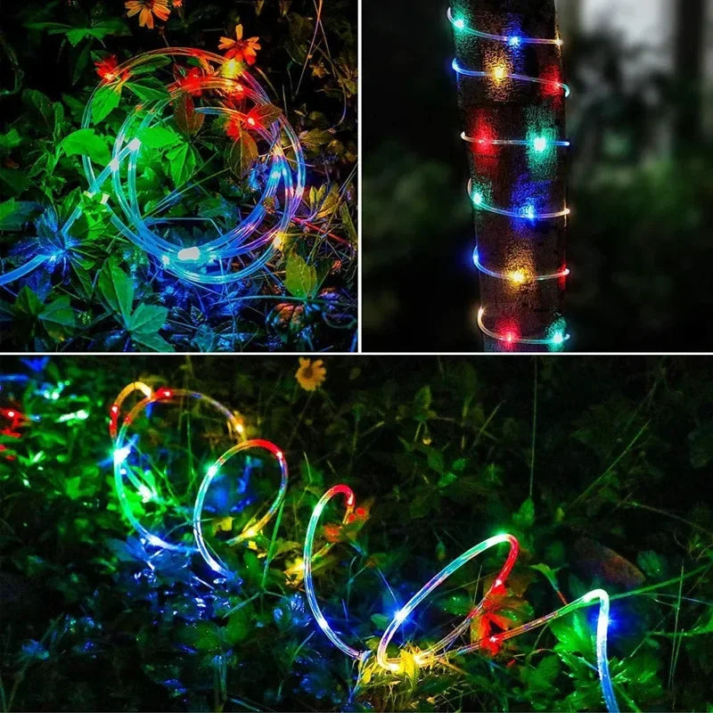 30M 300 LED Solar Rope Light - Outdoor Waterproof Fairy Lights for Christmas & Garden Decor