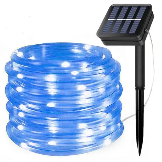 30M 300 LED Solar Rope Light - Outdoor Waterproof Fairy Lights for Christmas & Garden Decor