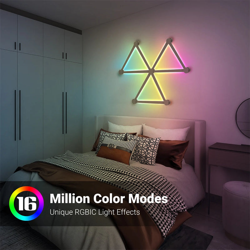 DIY RGB Splicing Light – Smart Atmosphere Wall Lamp with Voice Control for Esports, Bedroom & Bar