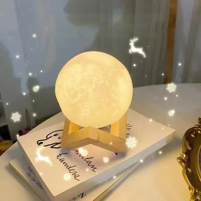 8 cm DIY Planet Lamp – Moon Galaxy Night Light with Stand for Art, Gifts, and Home Decoration