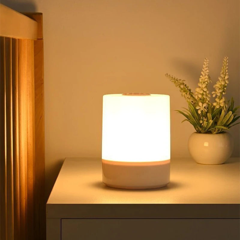 Dimmable LED Bedside Night Lamp with Touch Control – Bedroom Table Lighting Decoration