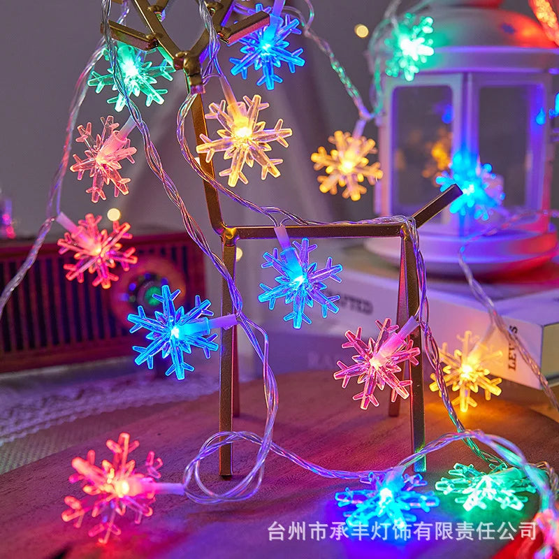 1/3/6M Snowflake LED Fairy Lights - Battery/USB Powered Copper Wire Garland for Holidays & Weddings