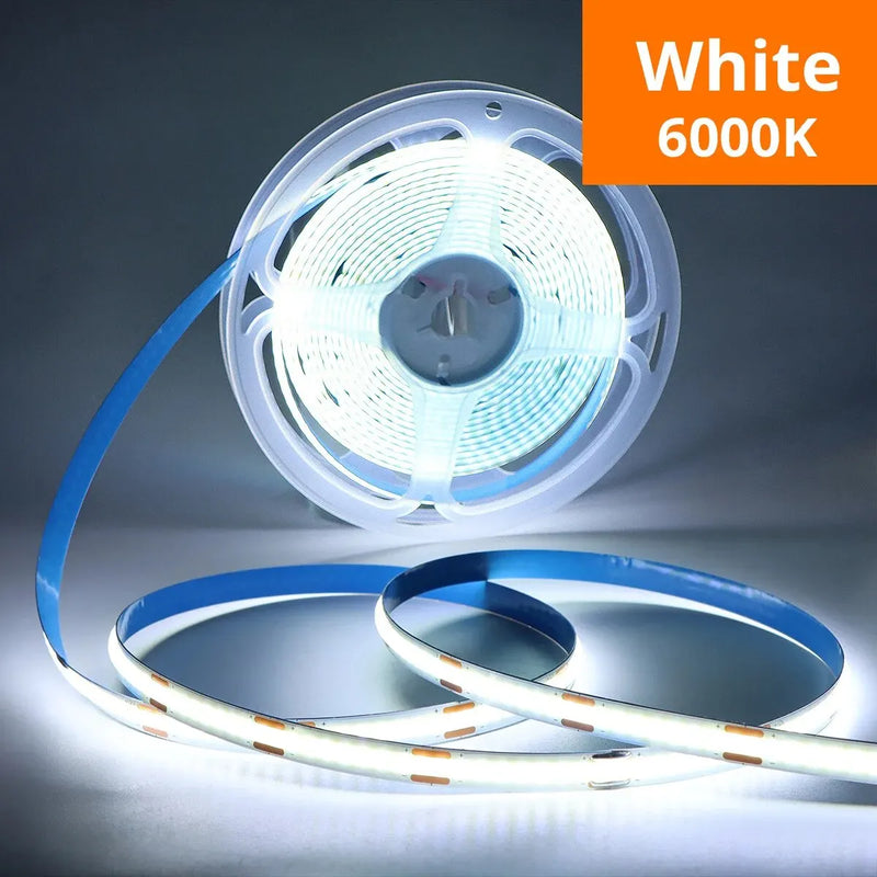 Flexible LED COB Light Strip with Touch Dimmer – USB 5V, High Brightness, Indoor DIY Lighting Decor