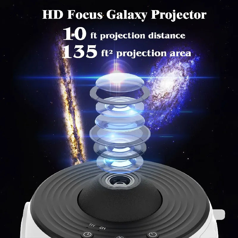 Galaxy Projector Starry Sky Night Light – 360° Rotating Planetarium Lamp for Kids & Room Decor