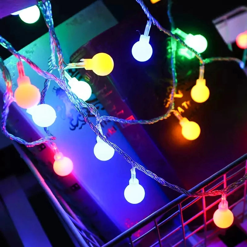 10M LED String Lights - USB/Battery Powered Ball Garland for Weddings, Gardens, Holidays & Parties