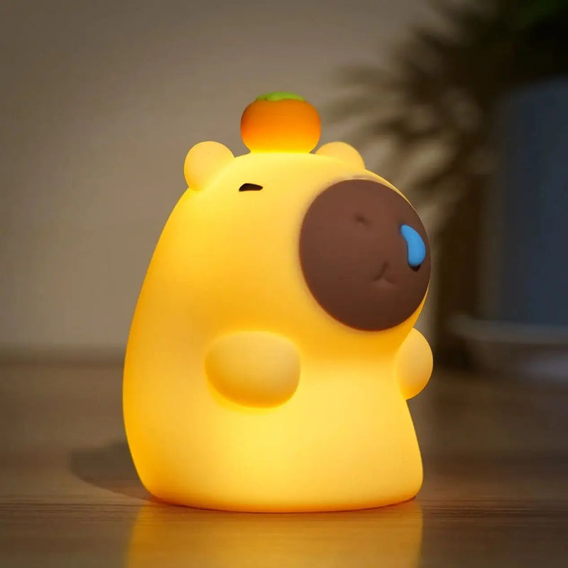 Capybara Night Light USB Rechargeable Silicone Touch Lamp for Kids & Adults